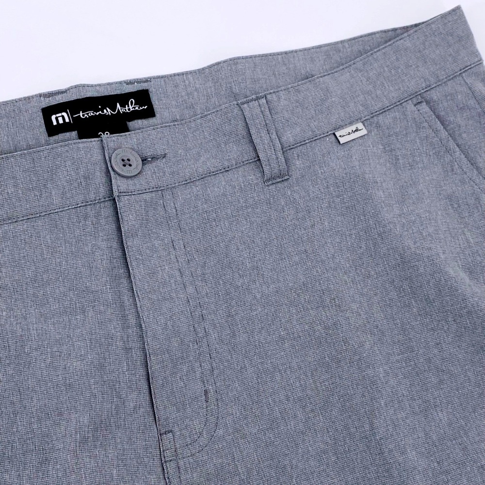 Travis Mathew Golf Shorts Mens 38 Heathered Gray Lightweight Casual Athleisure‎